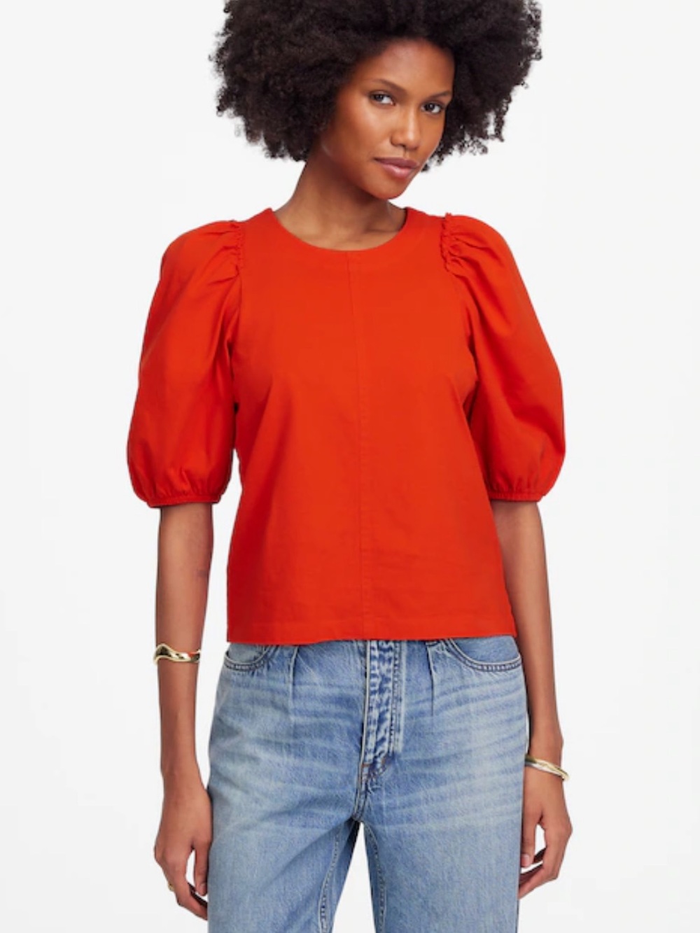 Treasure and Bond- 🪸 CORAL- Puff-Sleeve Tee